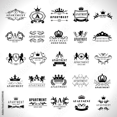 Apartment Logo Set - Isolated On A White Background - Vector Illustration, Graphic Design. For Web,Websites,Print,Presentation Templates,Mobile Applications And Promotional Materials