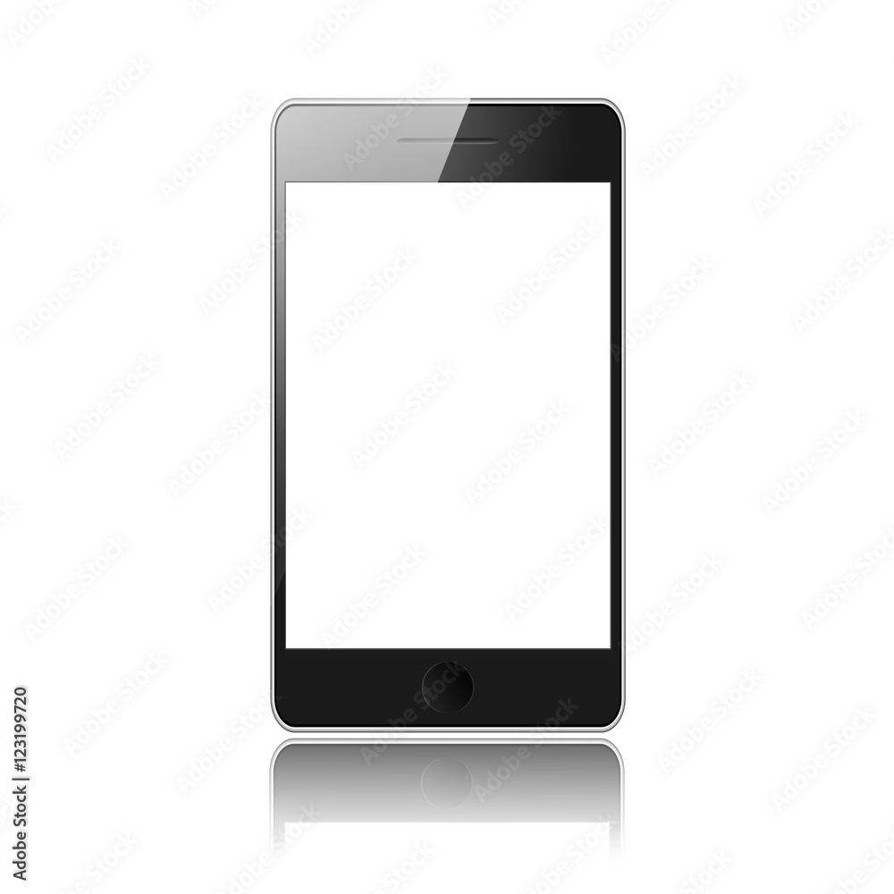 Smartphone, isolated on white. Vector illustration. Smartphone, isolated on white. Vector illustration.
