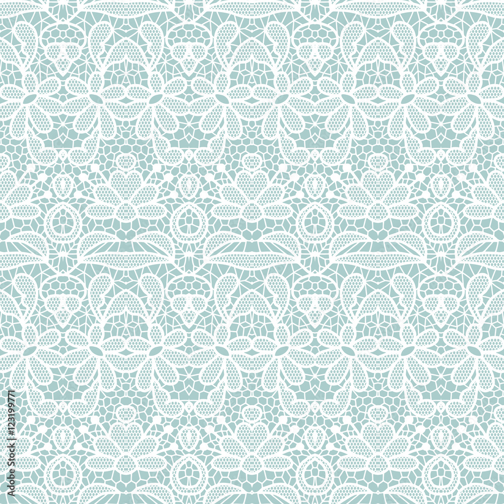 Fototapeta premium Lace seamless pattern with flowers