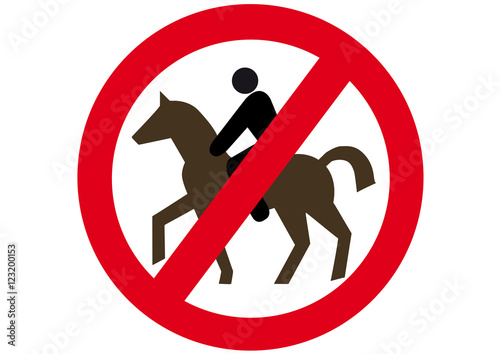 Schild Reiten verboten