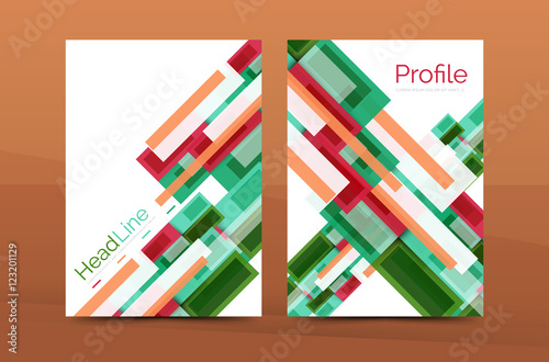 Straight lines geometric business report templates