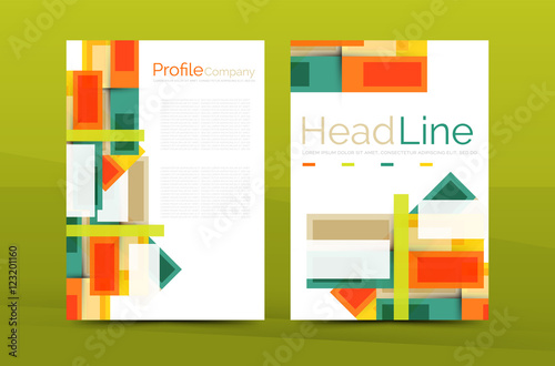 Straight lines geometric business report templates