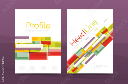 Straight lines geometric business report templates
