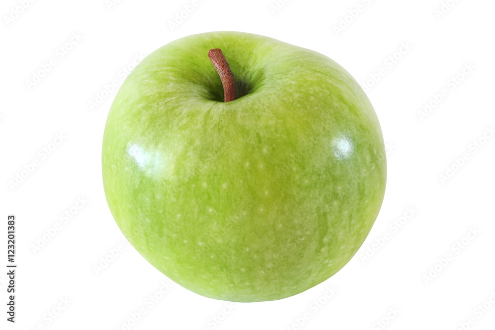 whole green apple isolated on white background with clipping path whole green apple isolated on white background with clipping path