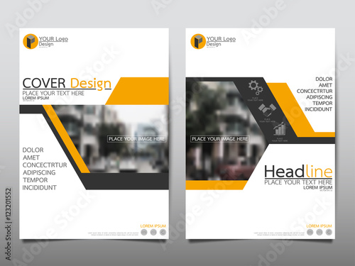 Yellow technology curve business annual report brochure flyer design template vector, Leaflet cover presentation abstract geometric background, modern publication poster magazine, layout in A4 size