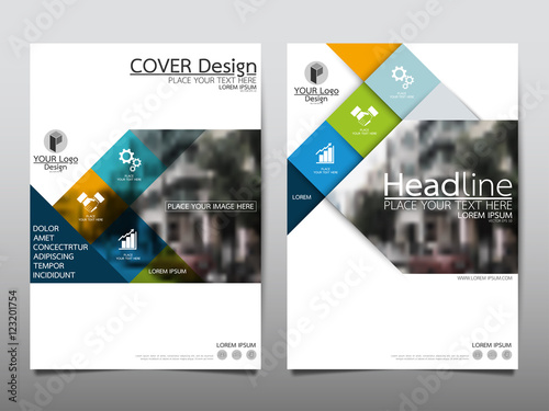 Square business annual report brochure flyer design template vector, Leaflet cover presentation abstract geometric background, modern publication poster magazine, layout in A4 size