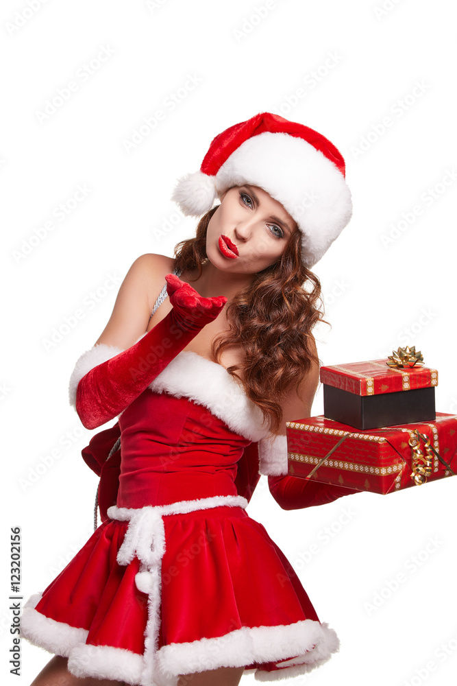 beautiful sexy girl wearing santa claus clothes beautiful sexy girl wearing santa claus clothes