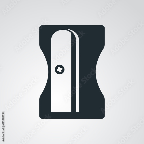 Icono plano sacapuntas en fondo degradado
