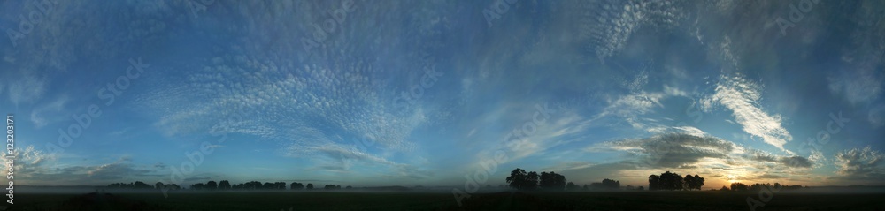 Blue panorama before sunrise