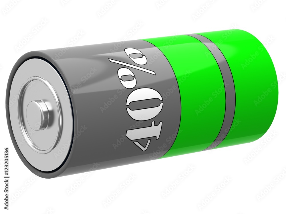 3D illustration of battery 3D illustration of battery