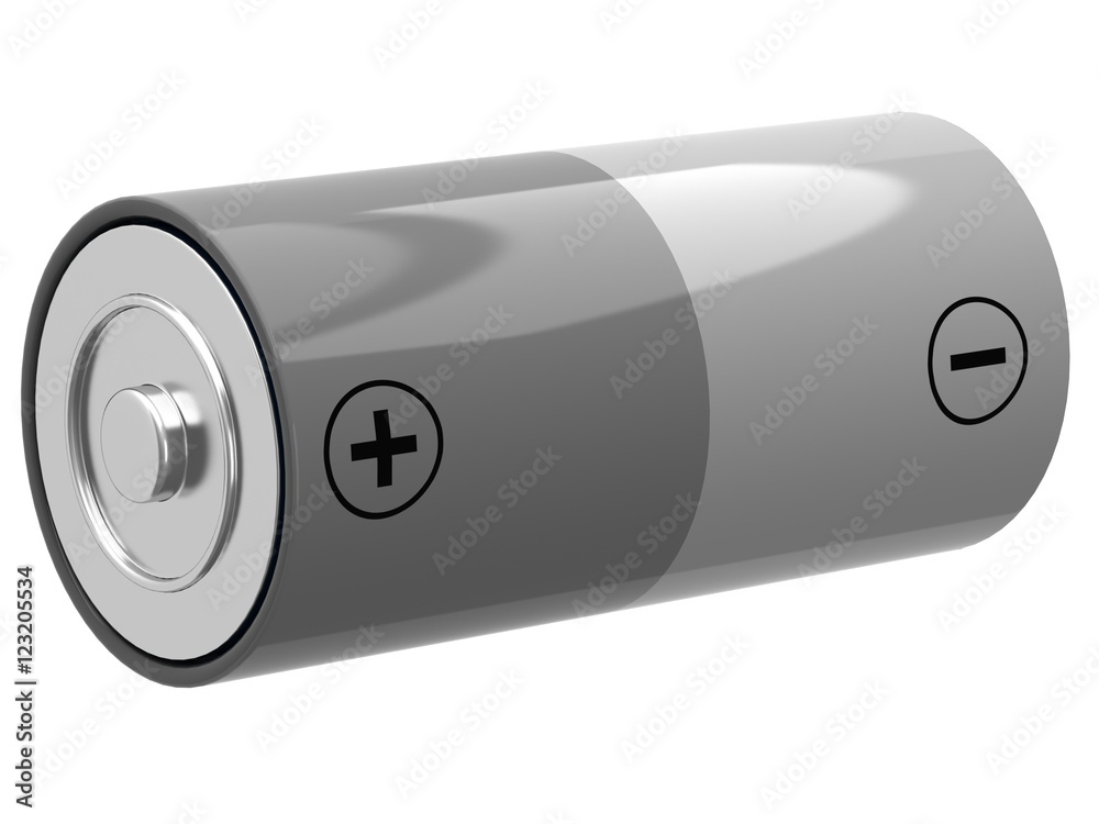 3D illustration of battery 3D illustration of battery