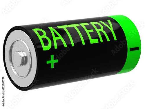 3D illustration of battery