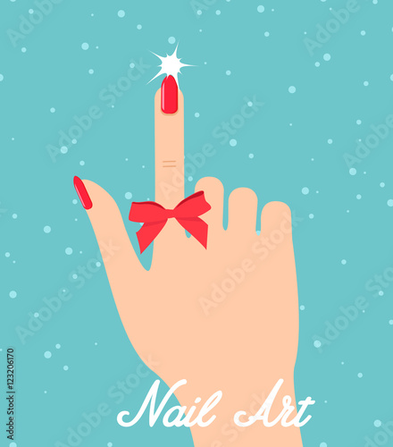 Vector flat design of manicure procedure