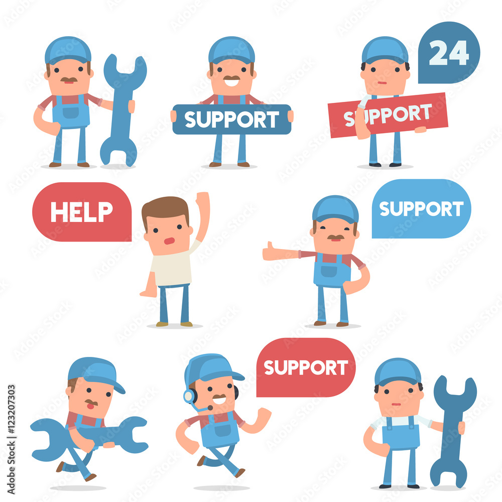 50+ Poses of Characters with Help and Support Symbols 50+ Poses of Characters with Help and Support Symbols