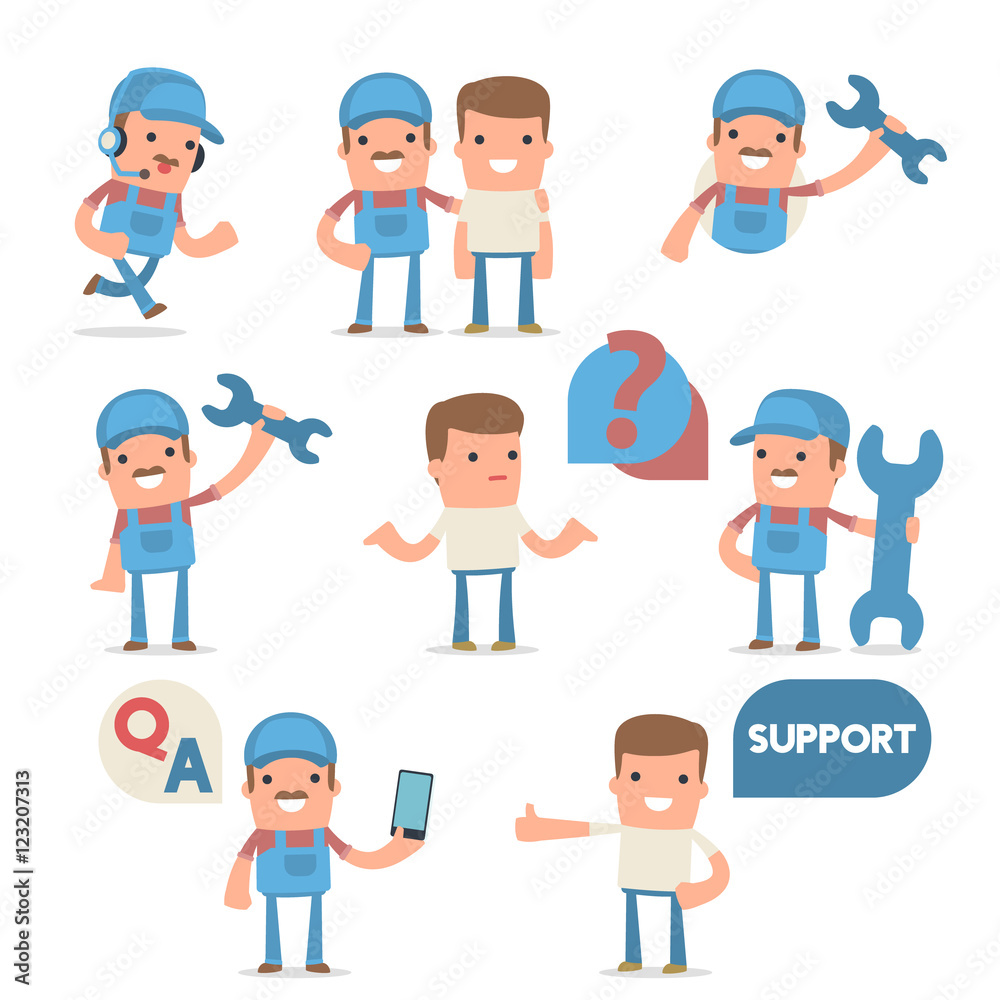 50+ Poses of Characters with Help and Support Symbols 50+ Poses of Characters with Help and Support Symbols
