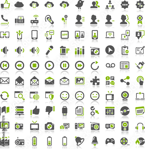Green Iconset Communication Entertainment