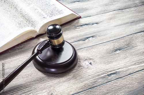 judge gavel on wooden table 