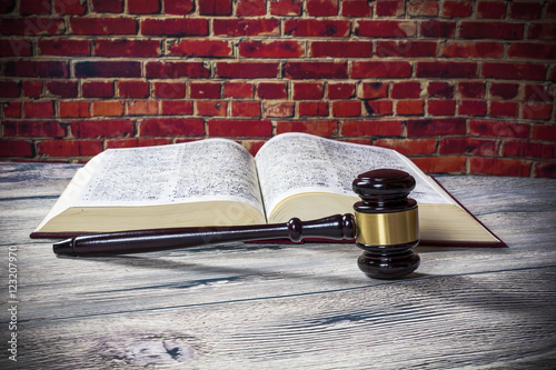 judges gavel and  book 