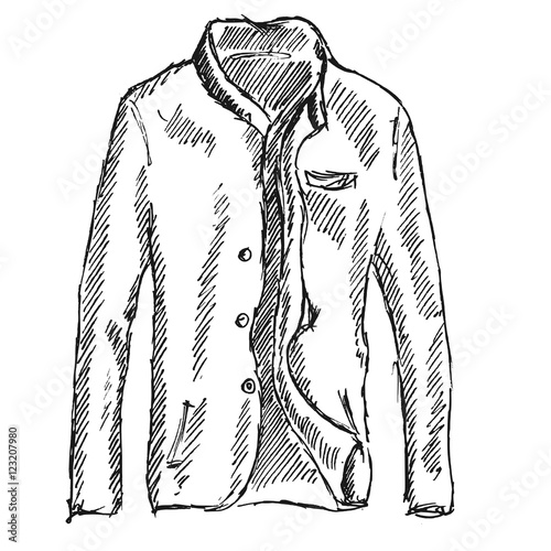 Men's jacket. Sketch illustration