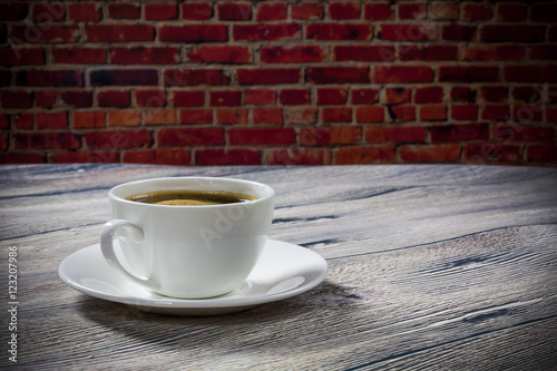 coffee on the background wall