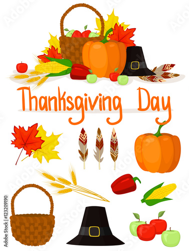 set fall objects thanksgiving