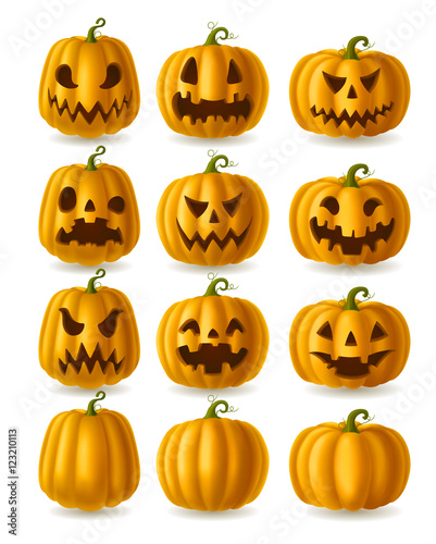 Set of Jack-o-Lanterns