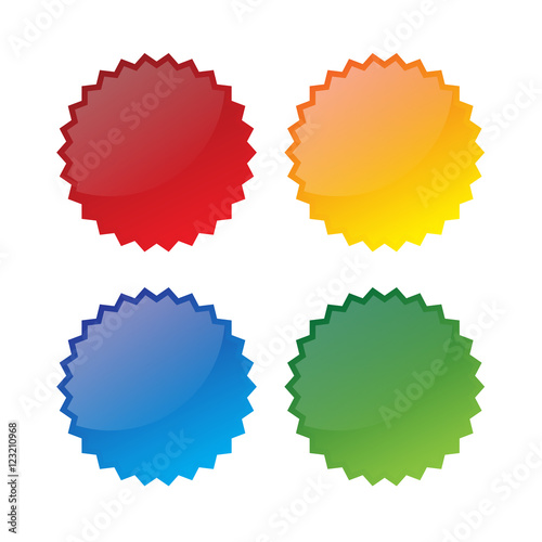 Blank badge set vector