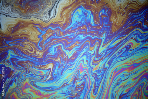 Canvas Print rainbow oil slick background.