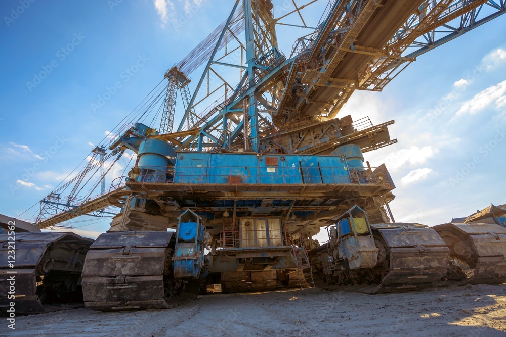 Large excavator machine in the mine Large excavator machine in the mine
