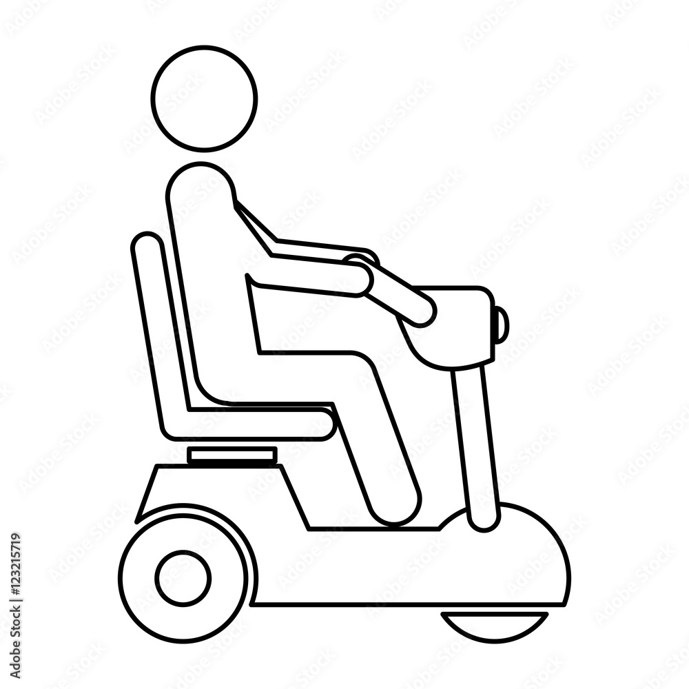 Wheelchair icon. Disabled people medical and health care theme. Isolated design. Vector illustration