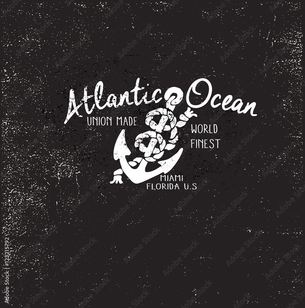 Naklejka premium anchor sailing vector print