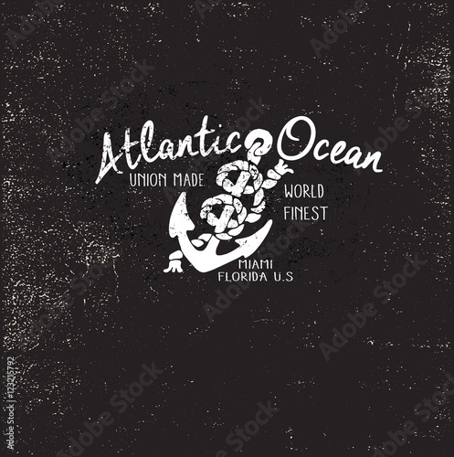 anchor sailing vector print
