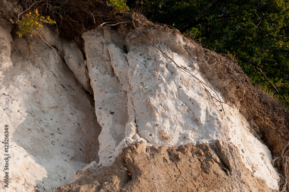 Kreidefelsen des Rügens. Ostseeküste. Kreidefelsen des Rügens. Ostseeküste.