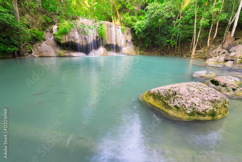 arawan waterfall in Kanchanaburi Thailand photo