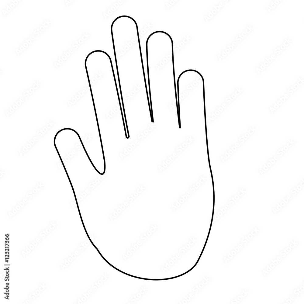 Human hand icon.Gesture palm and fingers theme. Isolated design. Vector illustration Human hand icon.Gesture palm and fingers theme. Isolated design. Vector illustration
