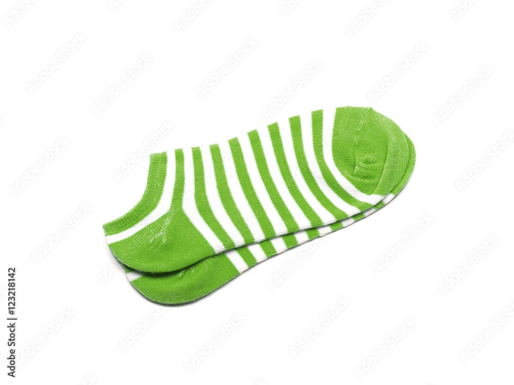Green Sock, Isolated on a white background. Green Sock, Isolated on a white background.