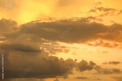 Sky and Cloud at sunset, beautiful nature sky soft cloud Colorful