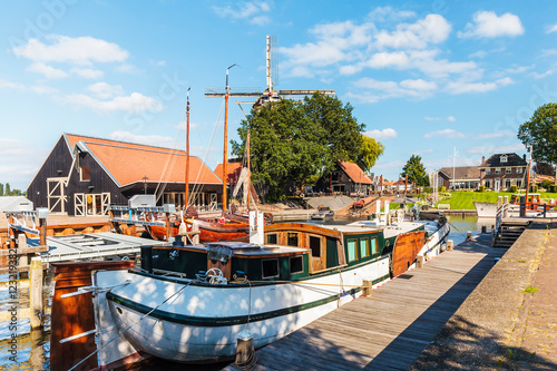 View at the harbor of the Dutch city of Harderwijk photo