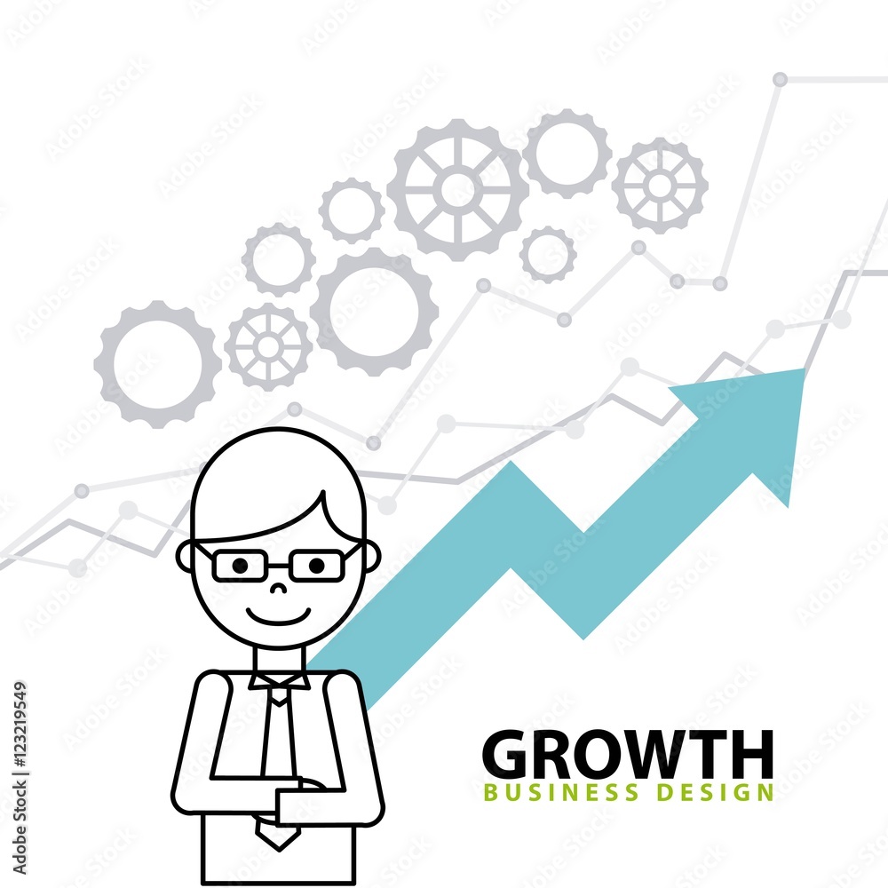 growth business funding line icons vector illustration design