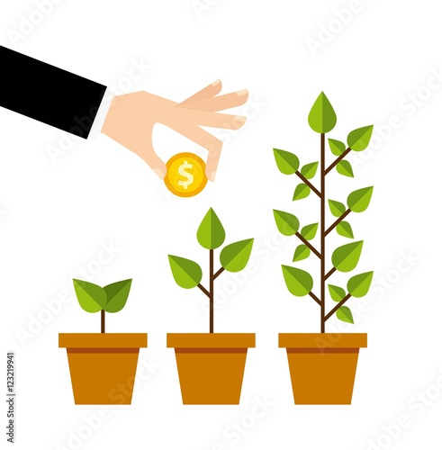 growth business funding line icons vector illustration design
