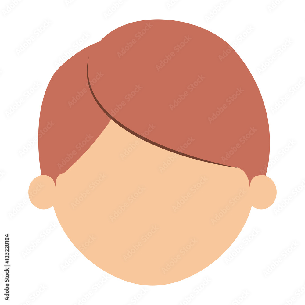 Boy cartoon head icon. Kid child little and people theme. Isolated design. Vector illustration Boy cartoon head icon. Kid child little and people theme. Isolated design. Vector illustration