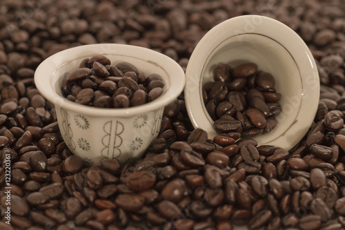 Coffee Beans in Turkish Cups