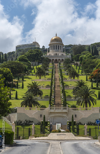 The Bahai gardens in Haifa, Israel photo