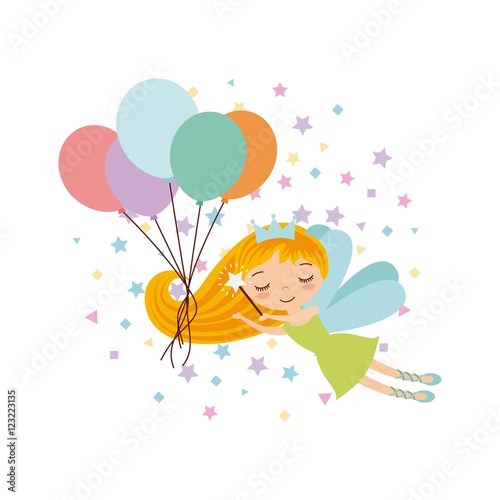 cute little fairy character vector illustration design