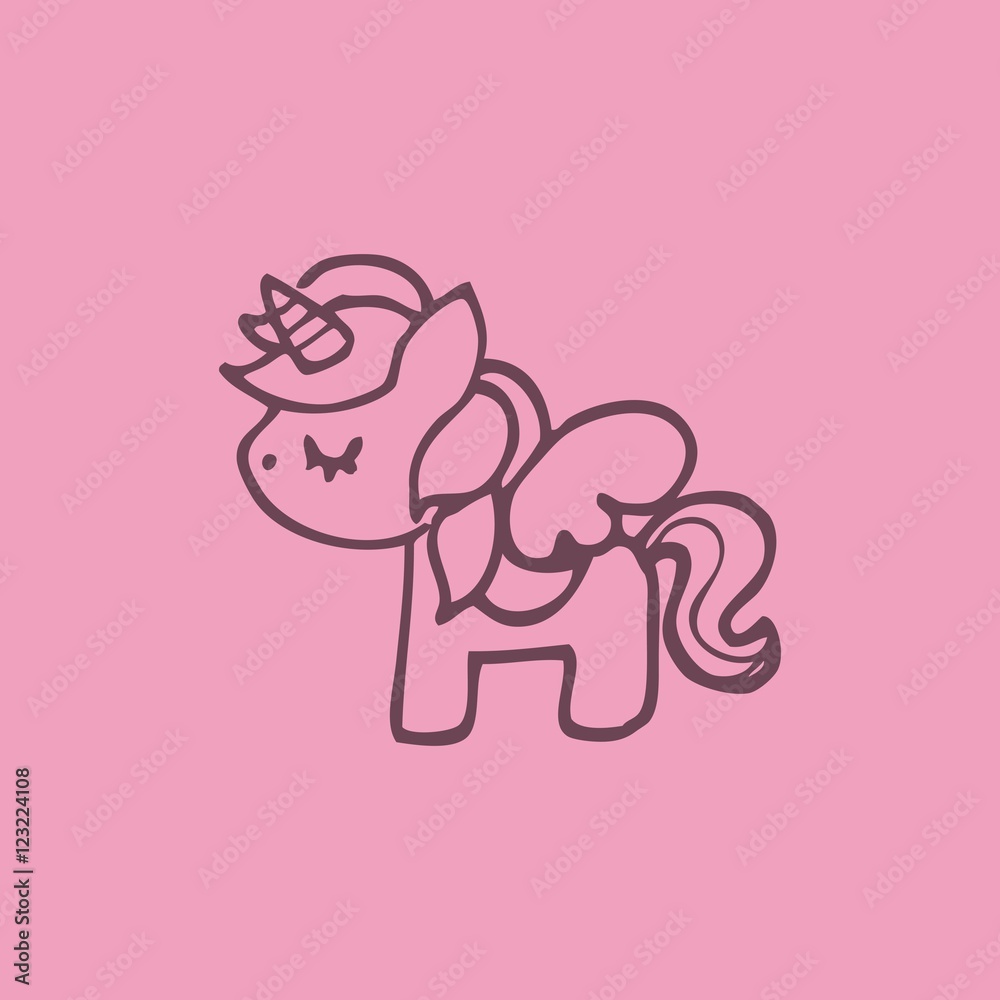 drawing cute unicorn icon vector illustration design drawing cute unicorn icon vector illustration design