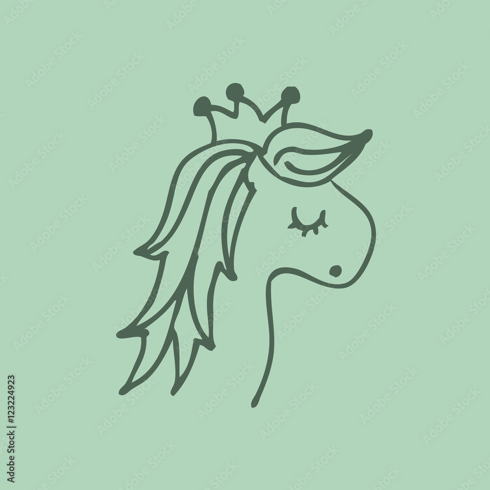 drawing cute unicorn icon vector illustration design drawing cute unicorn icon vector illustration design