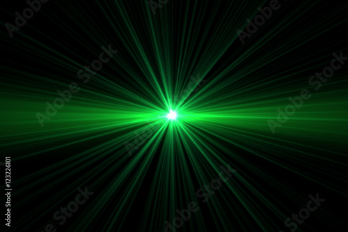 Green color design with a burst or Abstract laser star green