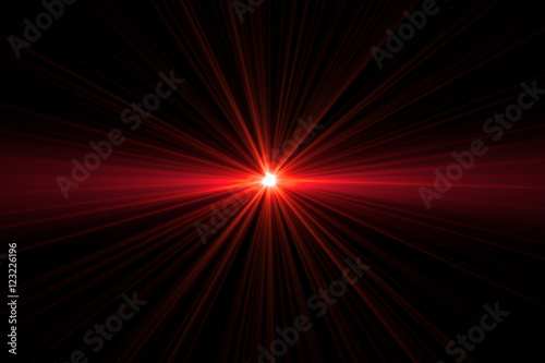 Red color design with a burst or Abstract laser star red