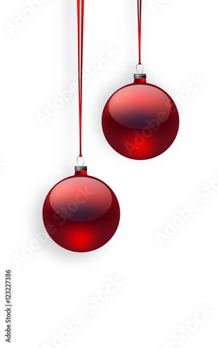 Red Christmas baubles
