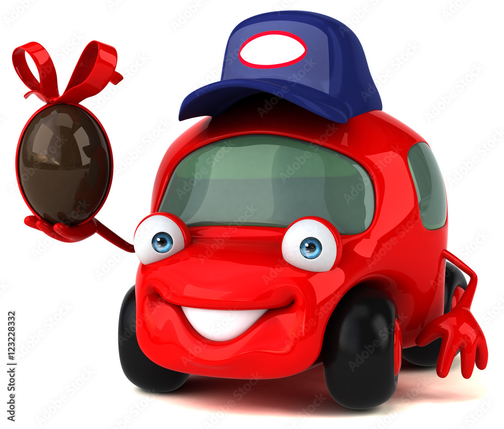 Fun car - 3D Illustration Fun car - 3D Illustration